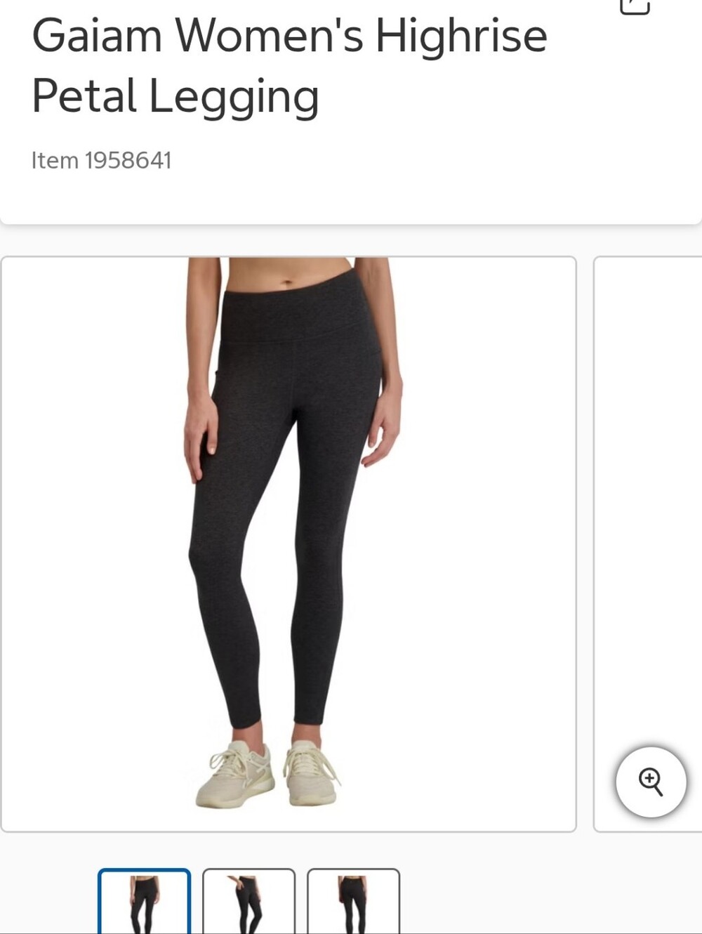 GAIAM High-Rise Petal Legging - Charcoal